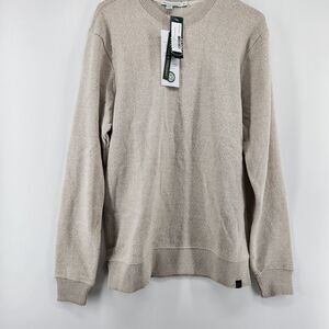Threads 4 Thought Men's Off White Medium Corey Eco Fleece Crew Sweatshirt NWT
